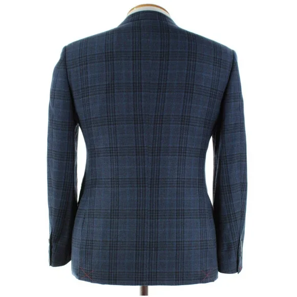 Cardinal of Canada NWT Wool Sport Coat Size 38S US In Blue & Black Plaid